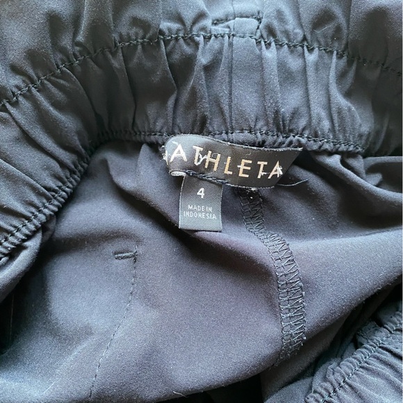 Athleta Skyline Pant Pleated High Rise Paperbag Waist Black Size 4 - Picture 3 of 6